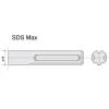 SDS Max Flat Chisel 25mm x 300mm Toolpak  Thumbnail